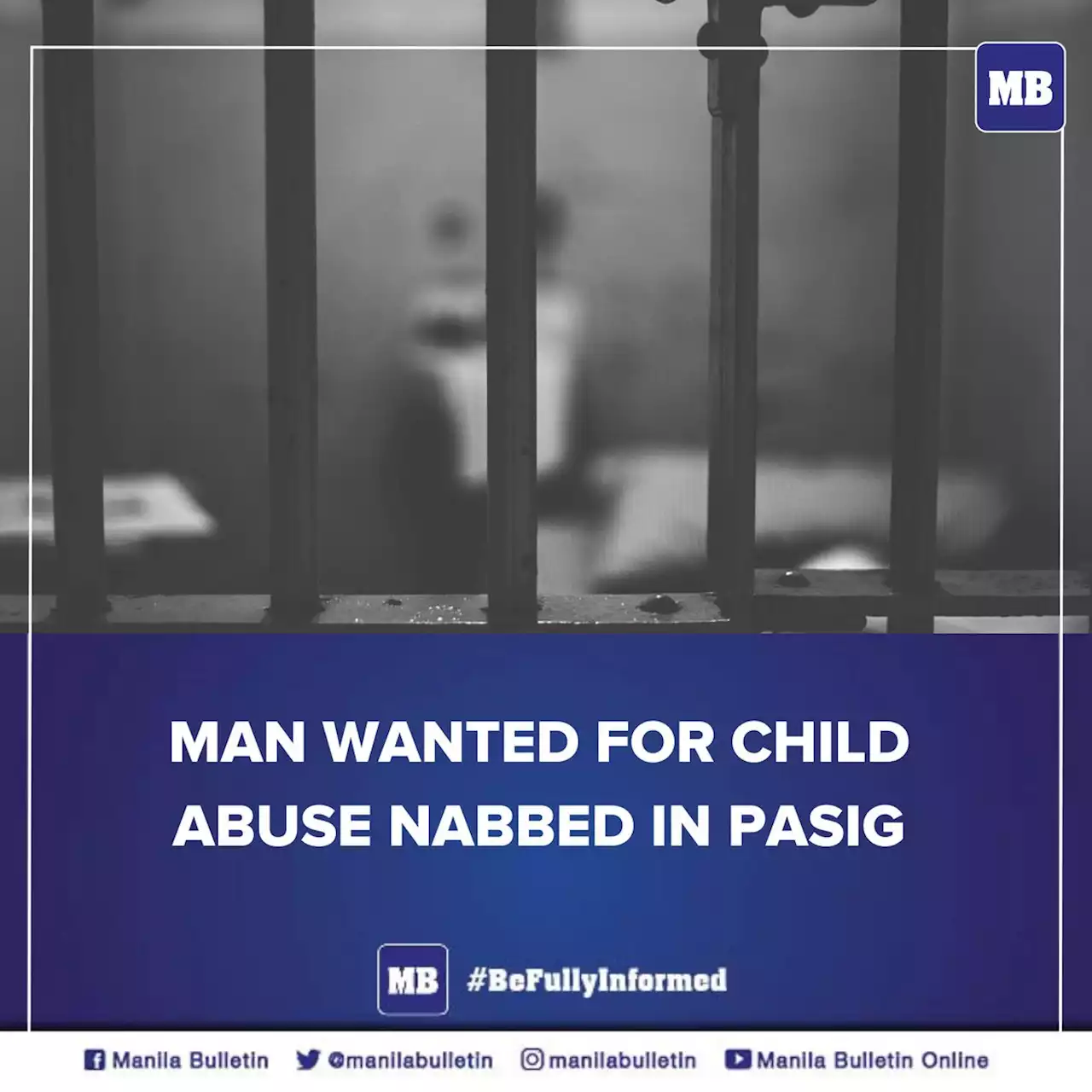 Man wanted for child abuse nabbed in Pasig