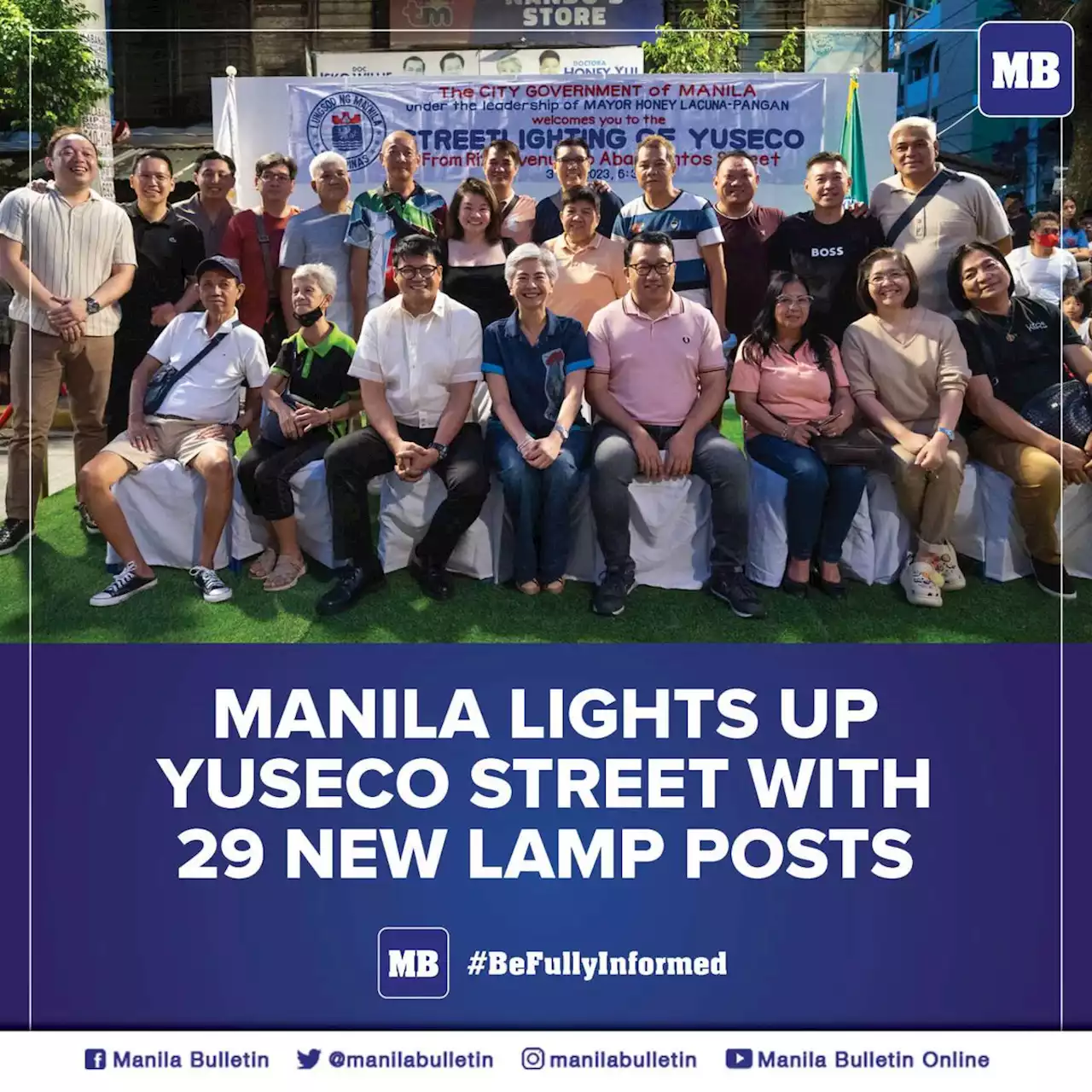 Manila lights up Yuseco Street with 29 new lamp posts