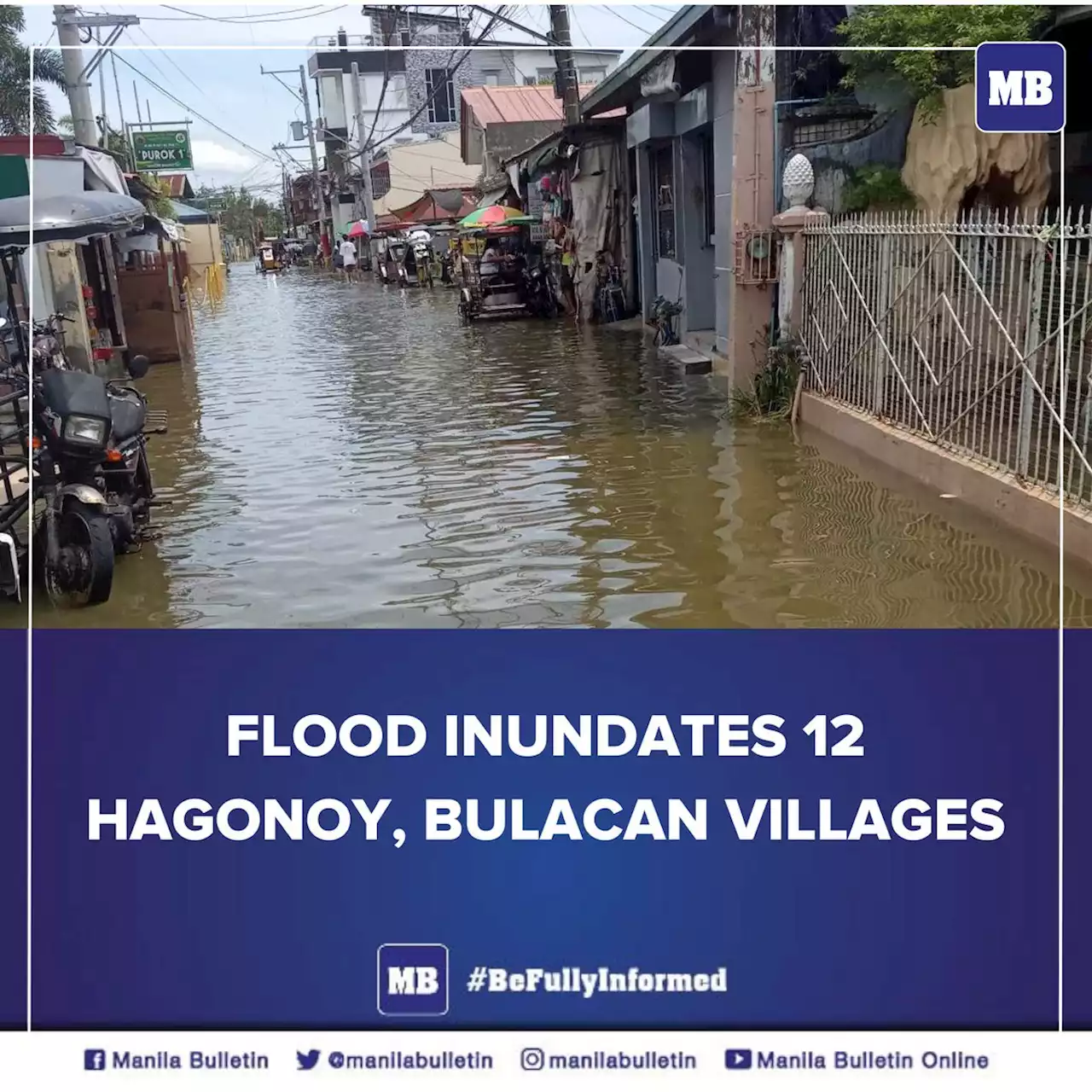 Flood inundates 12 Hagonoy, Bulacan vilages