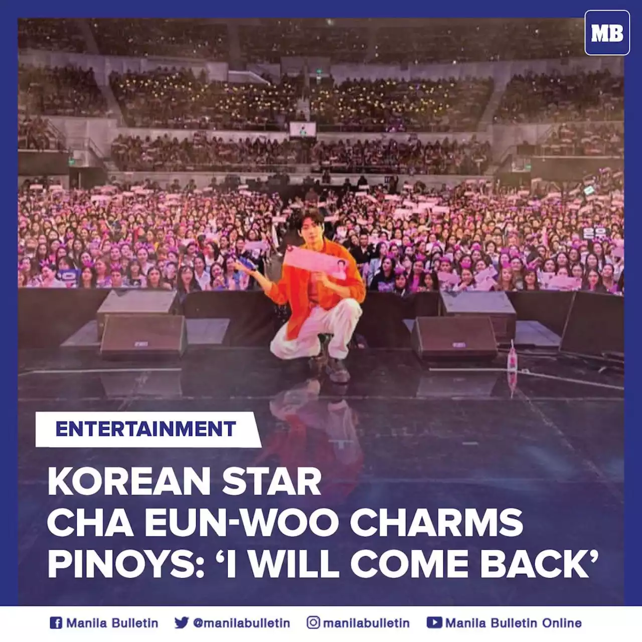 Korean star Cha Eun-woo charms Pinoys: 'I will come back'