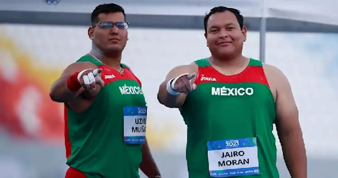 Uziel Muñoz y Jairo Morán ganan oro y plata en lanzamiento de bala