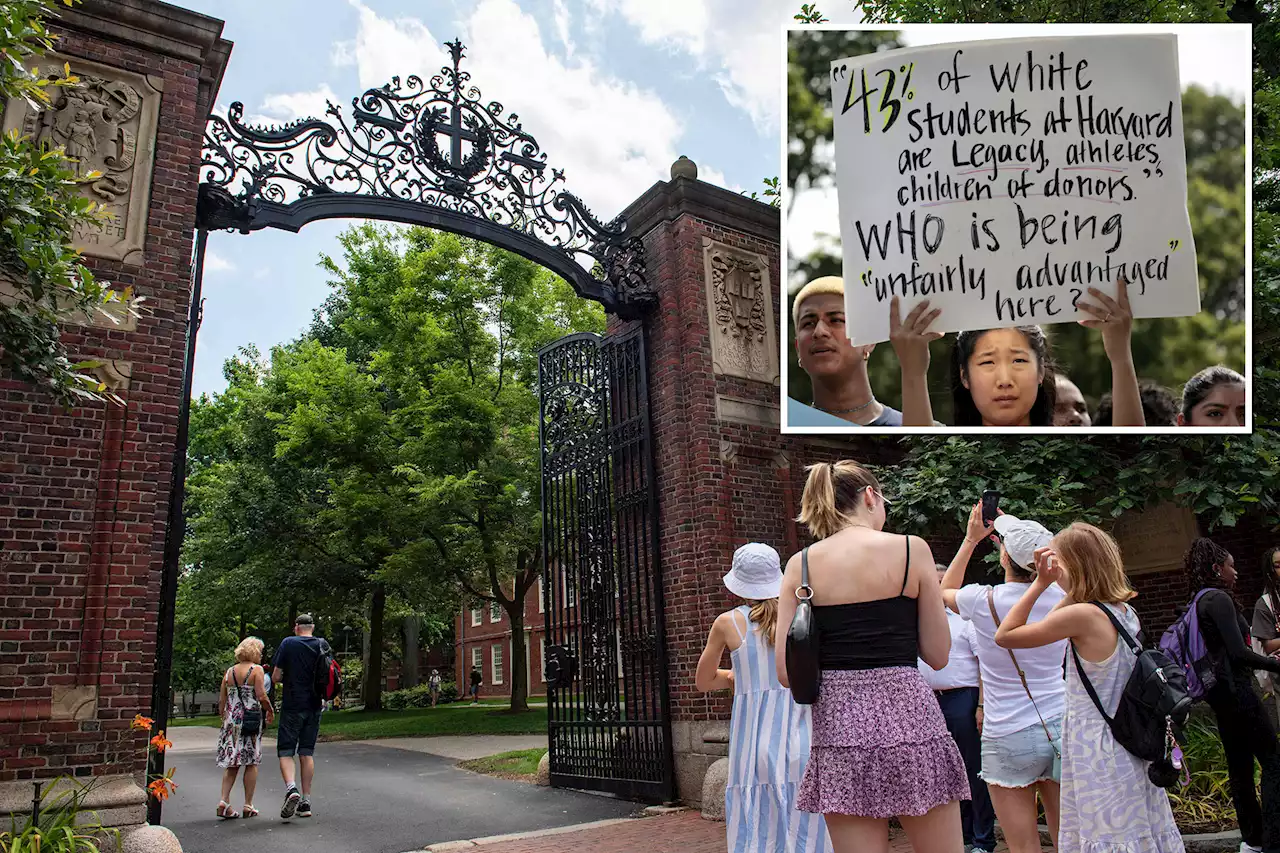 Harvard sued over ‘overwhelmingly white’ legacy admissions