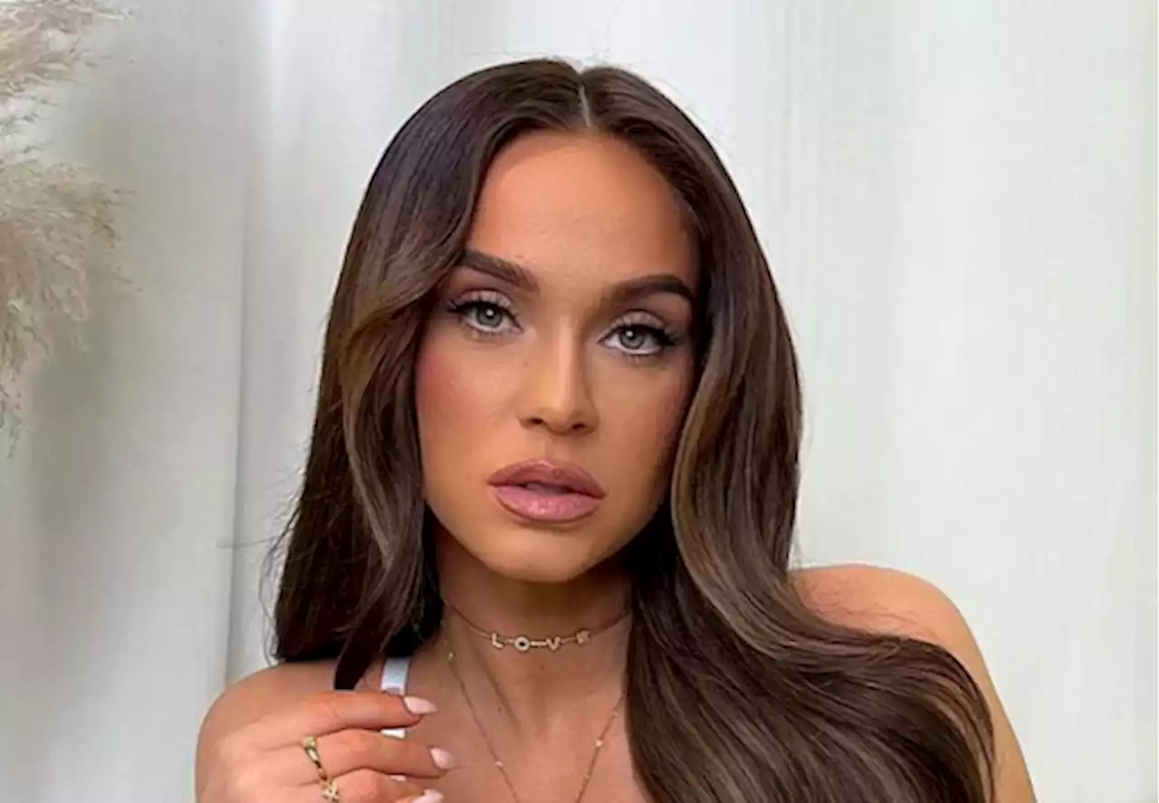 Vicky Pattison is showing off a new choppy long bob on her exotic getaway