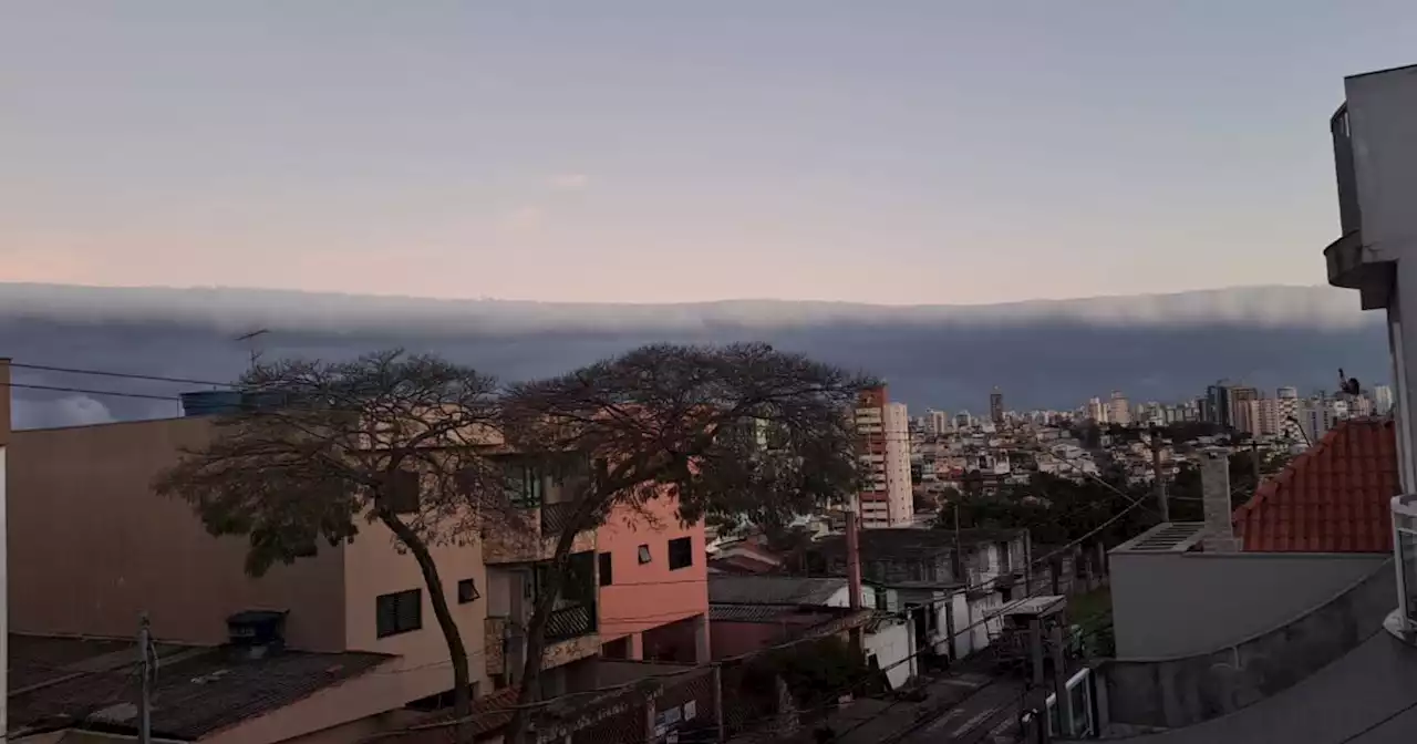 VÍDEO: Nuvem forma 'paredão' e assusta moradores de Santo André • Orbi