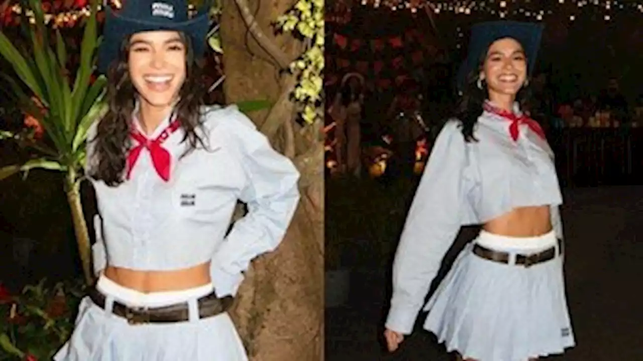 Bruna Marquezine usa look de R$ 19.500 na festa junina organizada por ela no Rio de Janeiro