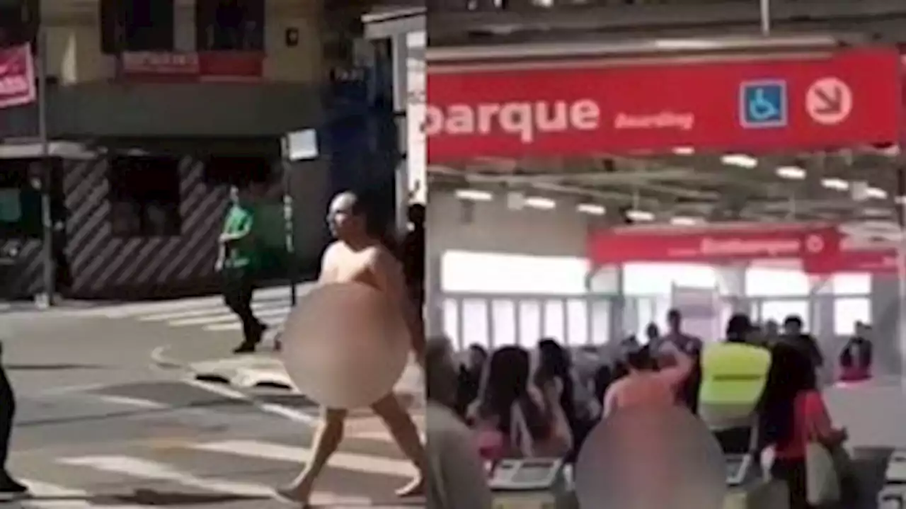 Homem entra completamente nu em estação de trem de SP; vídeo