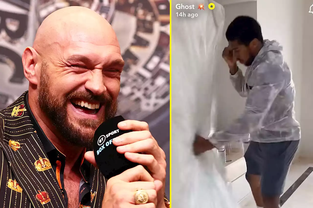 Tyson Fury laughs at Anthony Joshua as he leaves comment on video of him punching a mattress