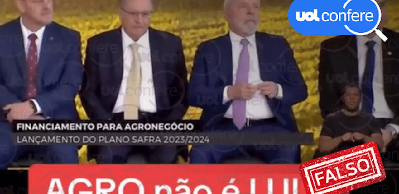 Lula não foi xingado durante lançamento do Plano Safra