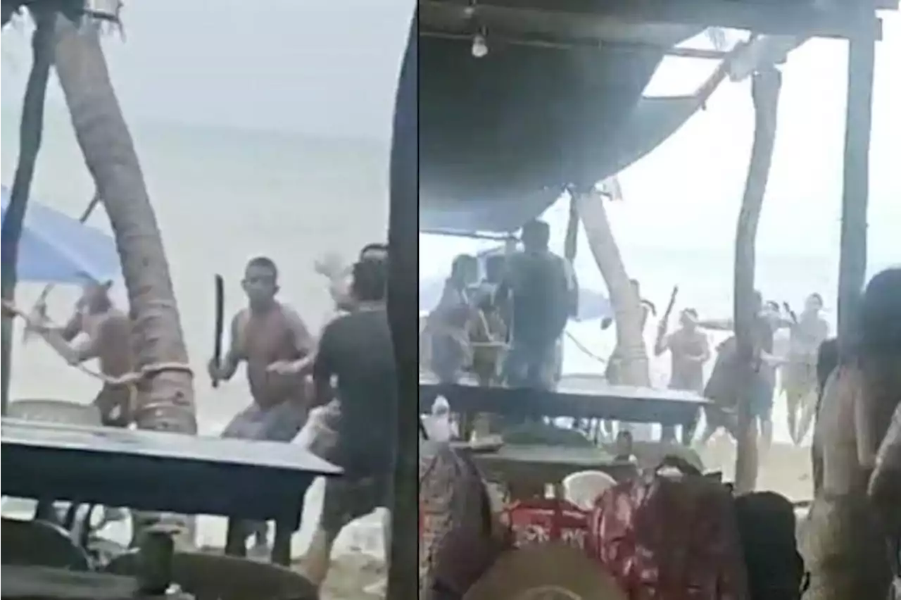 Video: Violenta riña entre varias familias en la Playa del Atlántico