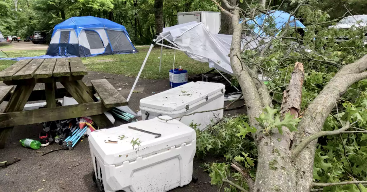 3 hospitalized after part of a tree falls on them in Whitewater Memorial State Park