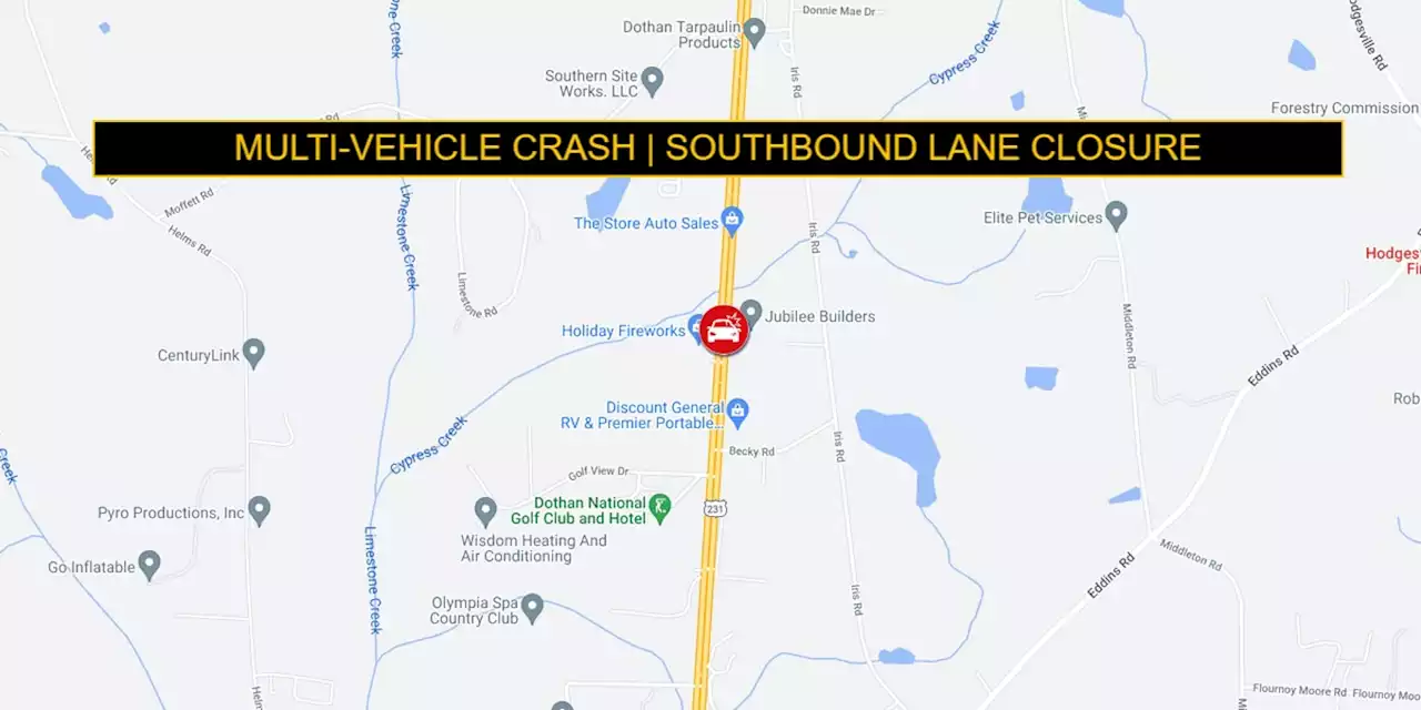 ALEA: Major crash causes 231 south traffic delays