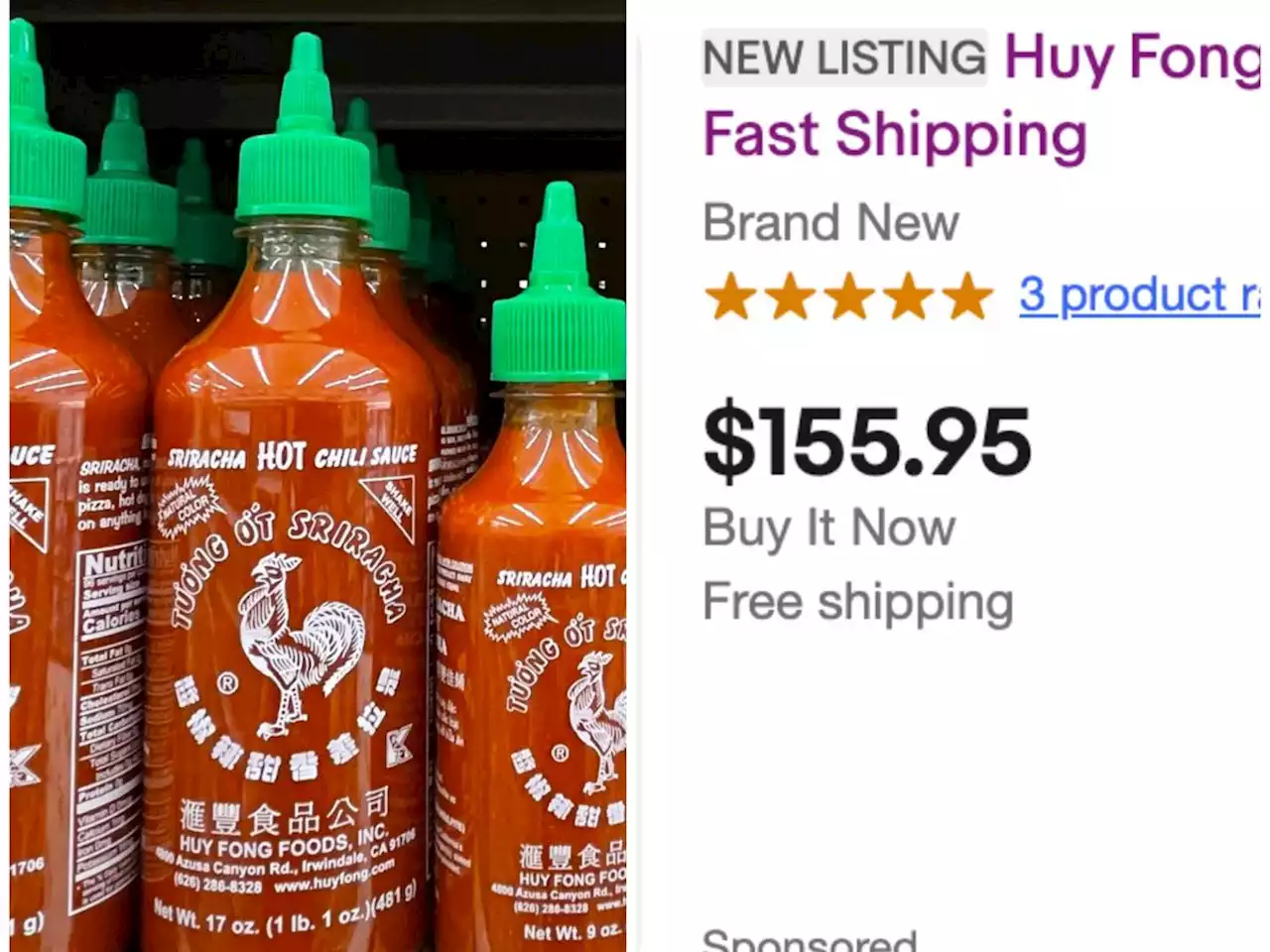 If you're craving Sriracha, some sellers on eBay and Amazon are charging $100 and up due to the chili pepper shortage