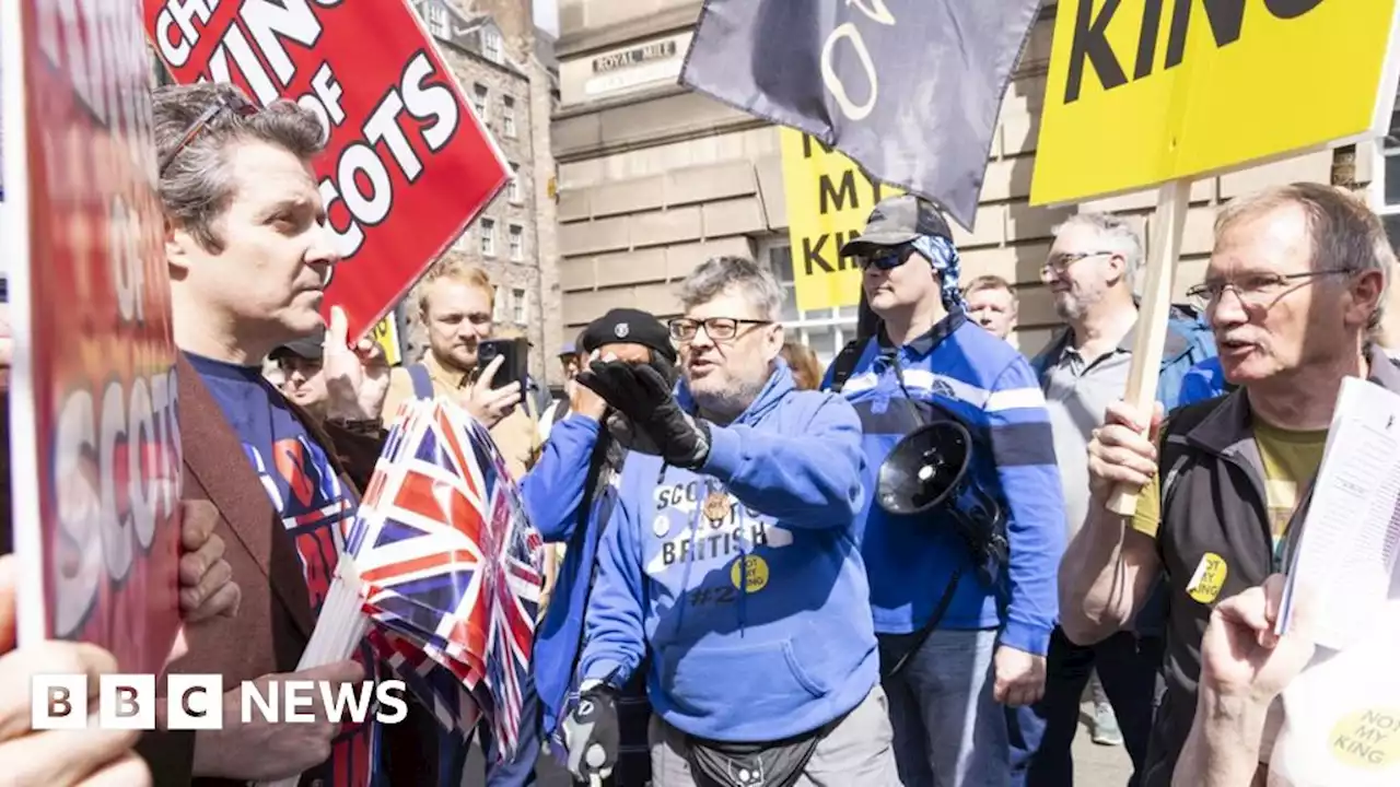 Protesters chant 'not my king' ahead of King Charles III's Coronation celebration