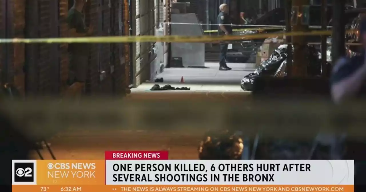 1 person killed, 6 others injured after overnight shootings in the Bronx