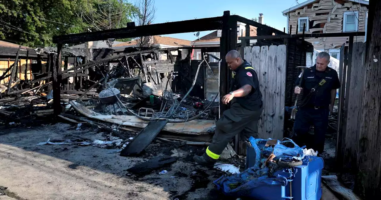 Five garages damaged from fireworks near Chicago's Midway Airport