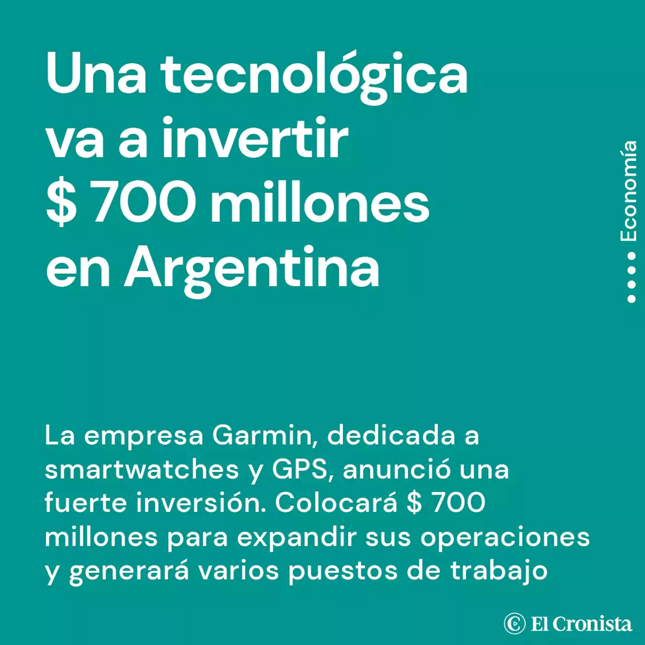 Garmin va a invertir $ 700 millones en Argentina: en d�nde los van a poner