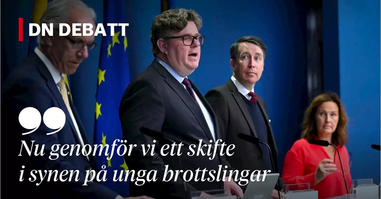 DN Debatt. ”Nu genomför vi ett skifte i synen på unga brottslingar”