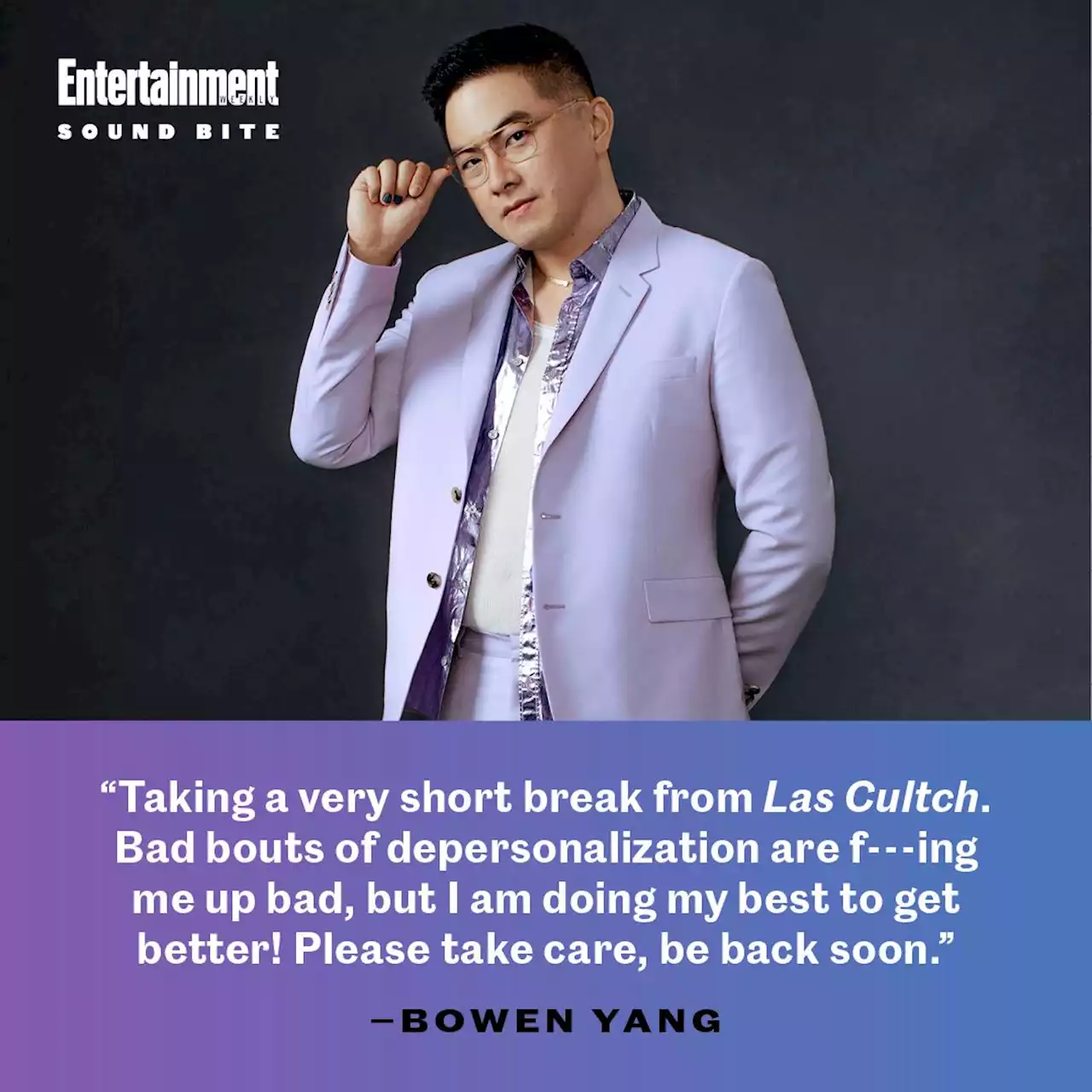 Bowen Yang taking break from podcast to prioritize mental health