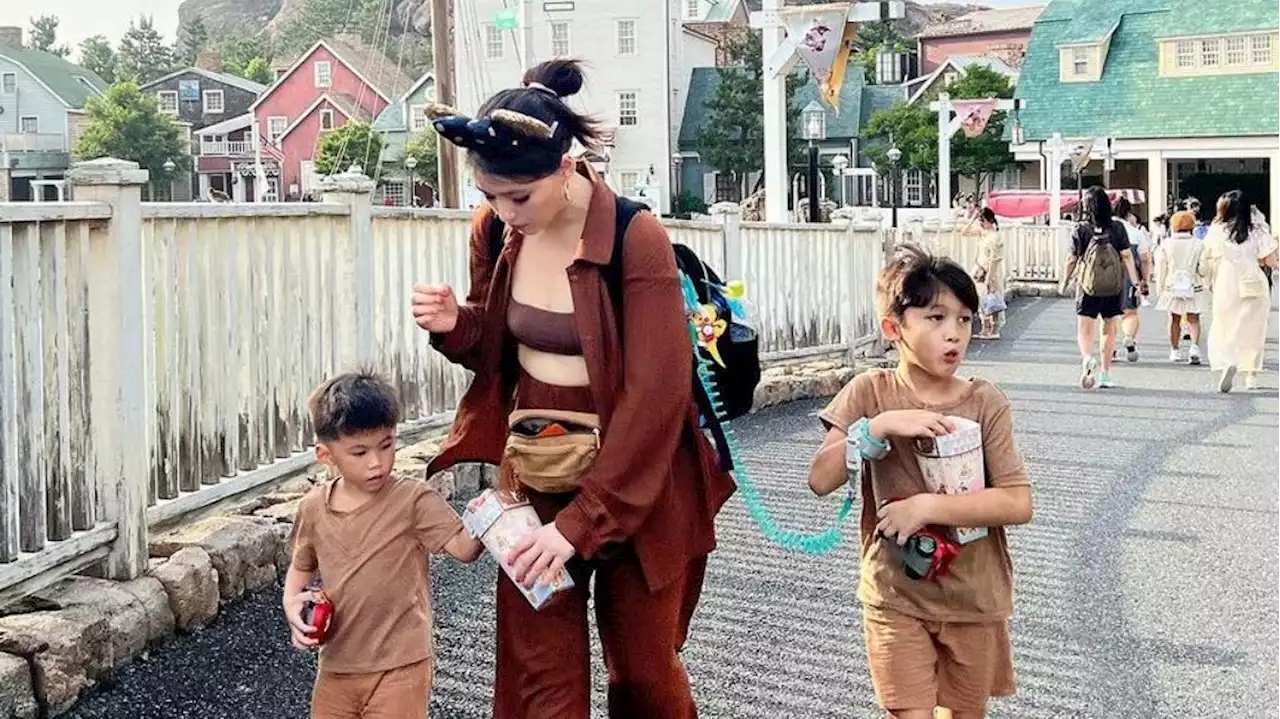 Kylie Padilla and kids visit Universal and DisneySea in Japan