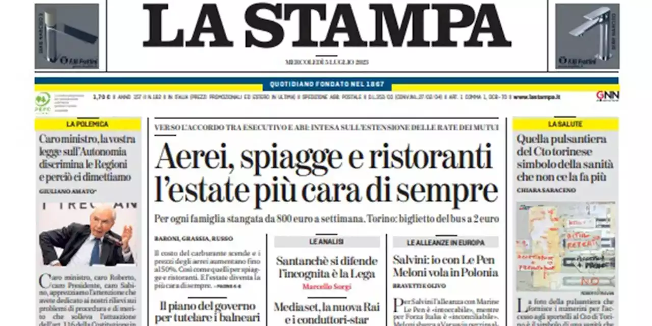 Le prime pagine di oggi - Il Post