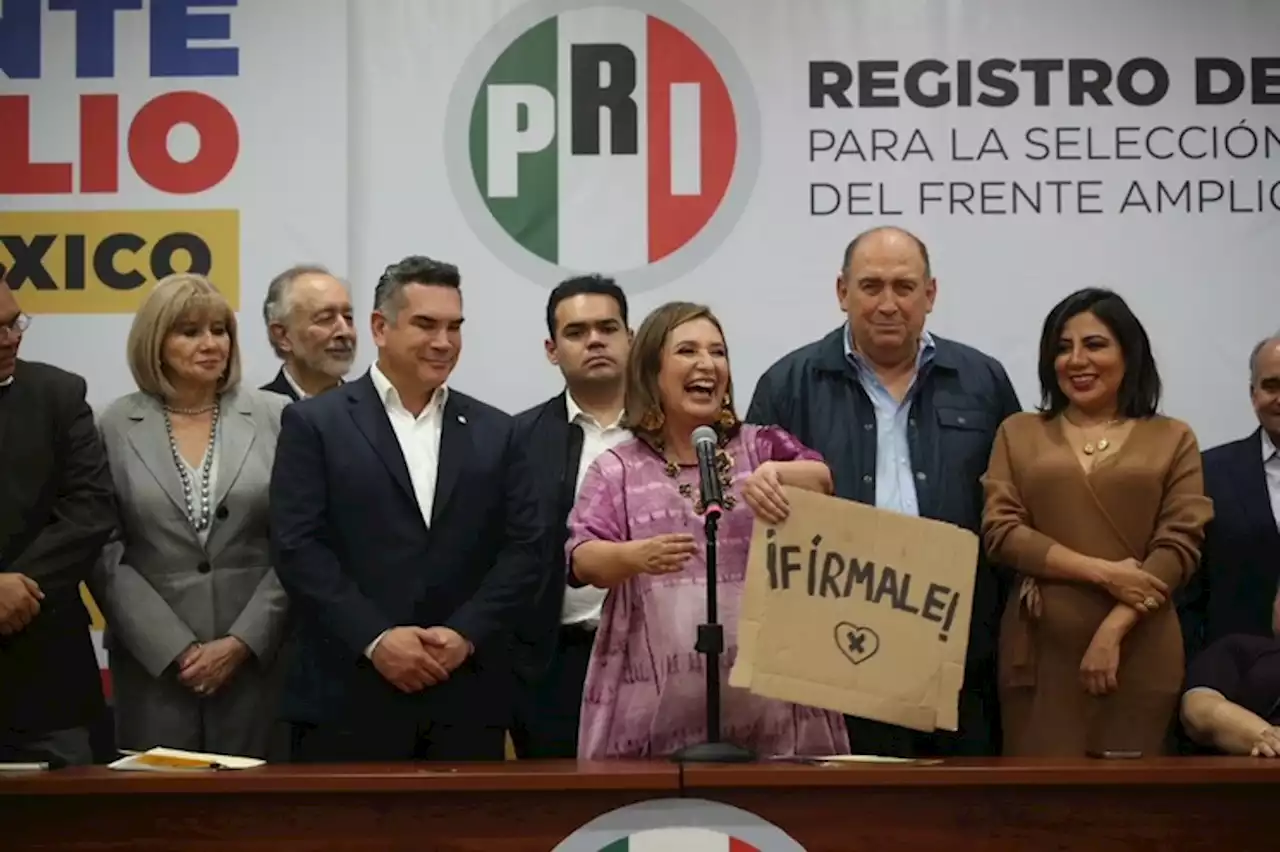 Gálvez y Creel se registran en el PRI como aspirantes de Frente Amplio