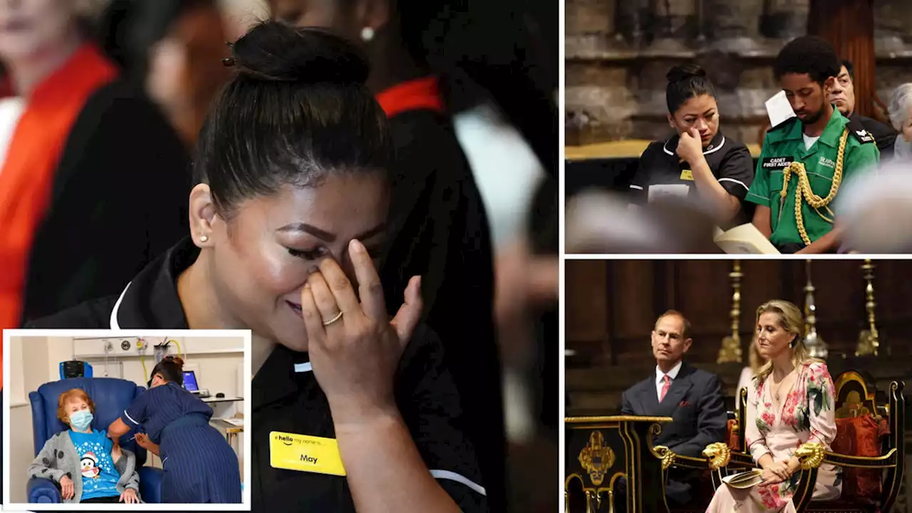 Nurse who administered historic Covid jab weeps as NHS is honoured at Westminster Abbey on its 75th anniversary