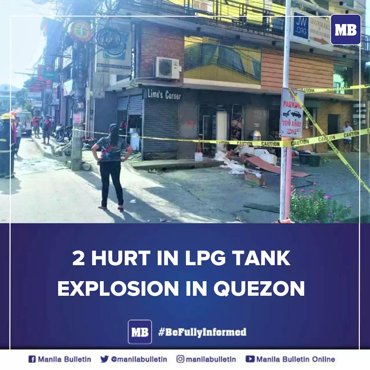 2 hurt in LPG tank explosion in Quezon