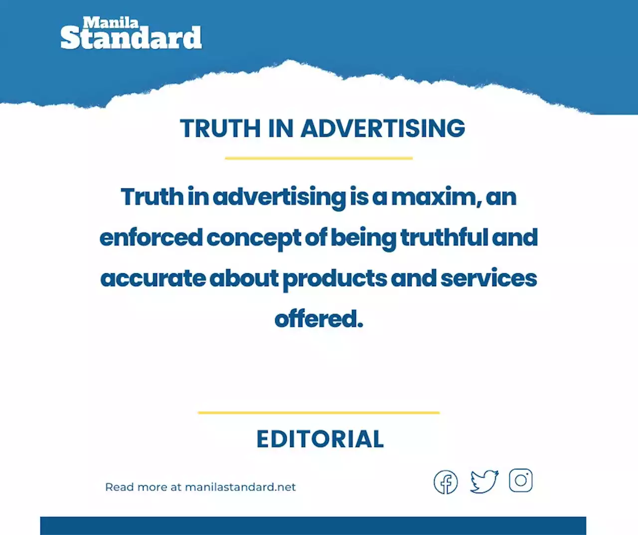 Truth in advertising