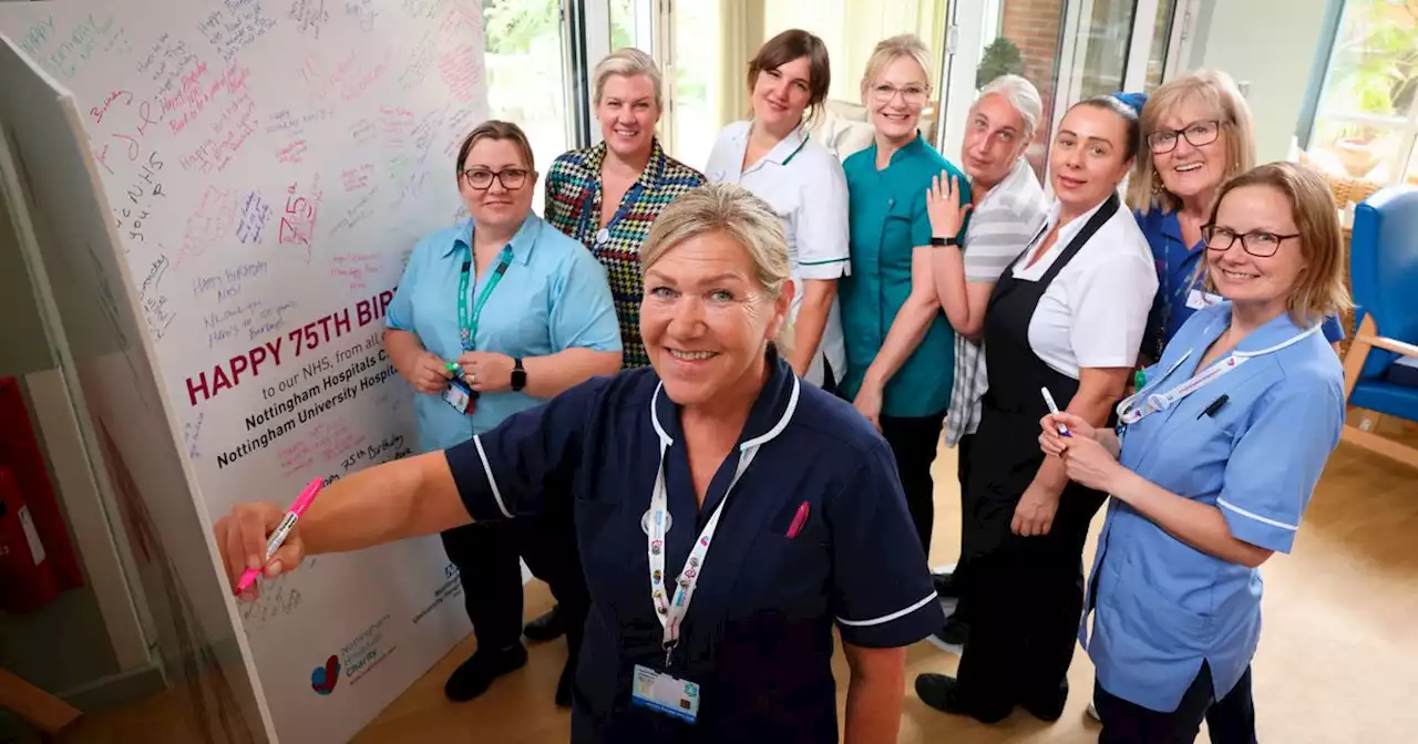 Staff and patients in Nottingham celebrate NHS 75th anniversary