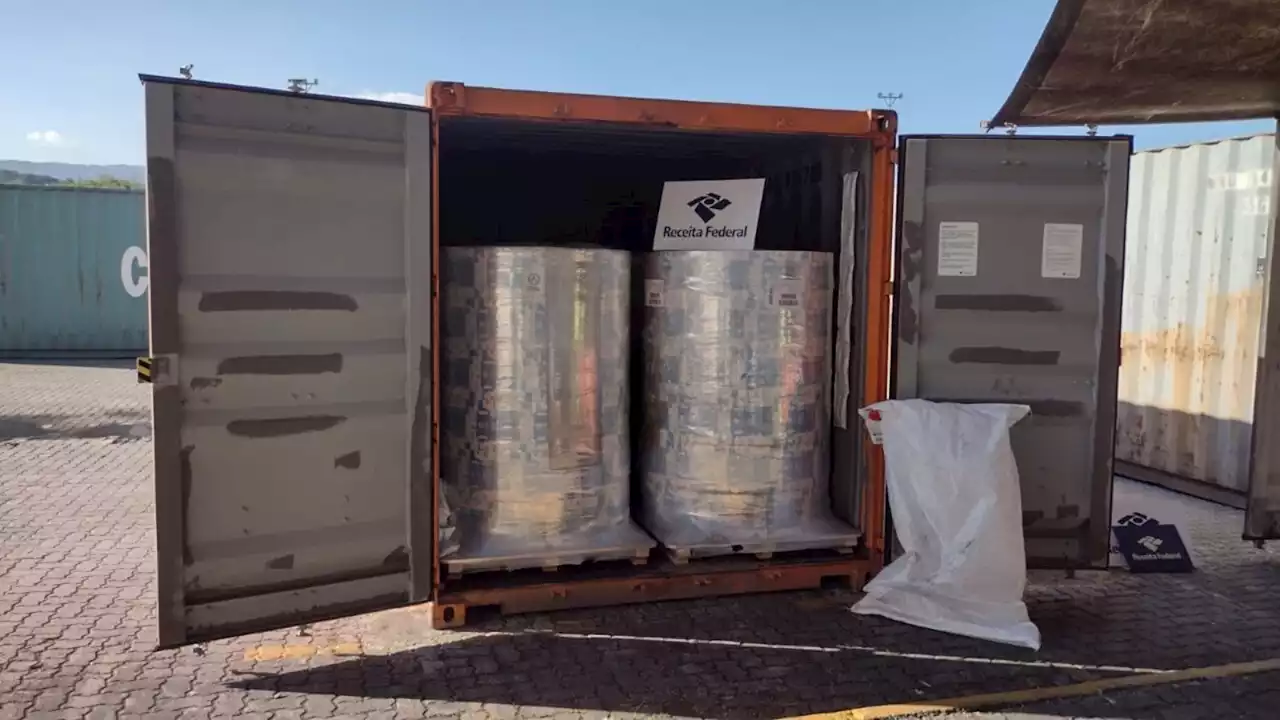 VÍDEO: Receita Federal apreende 131 kg de cocaína no Porto de Santos