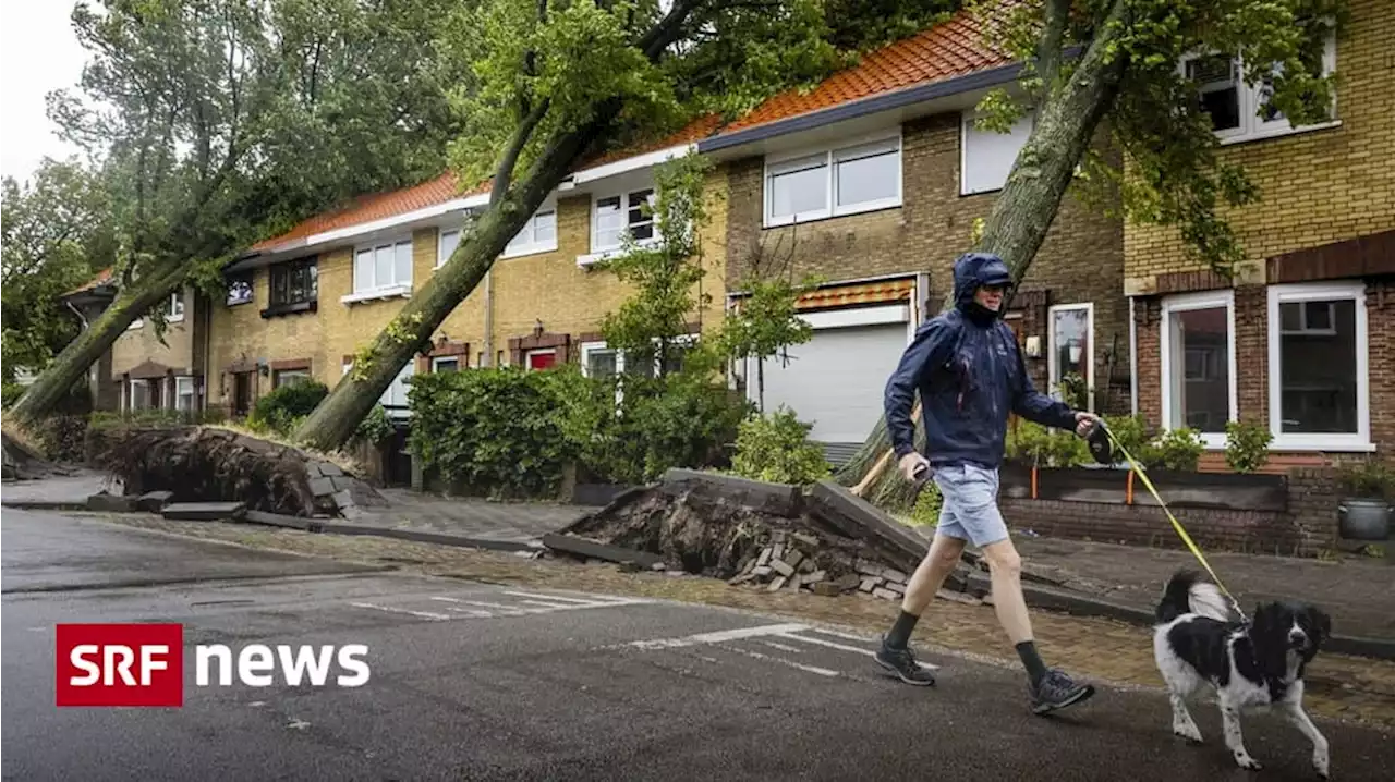 Orkantief über Nordsee - Unwetter legt Verkehr in den Niederlanden lahm