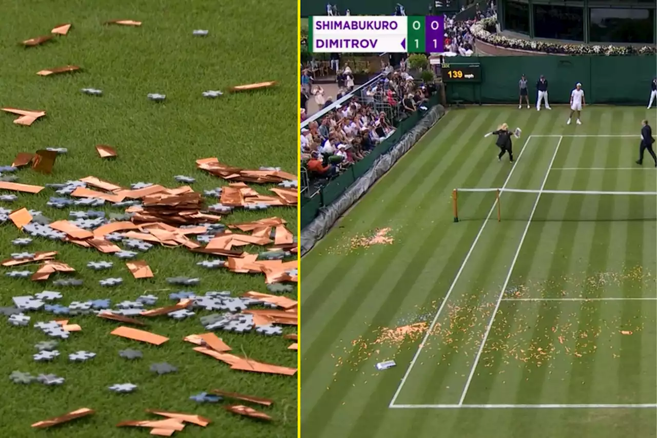 Arrests as Just Stop Oil protesters disrupt Wimbledon with orange confetti twice