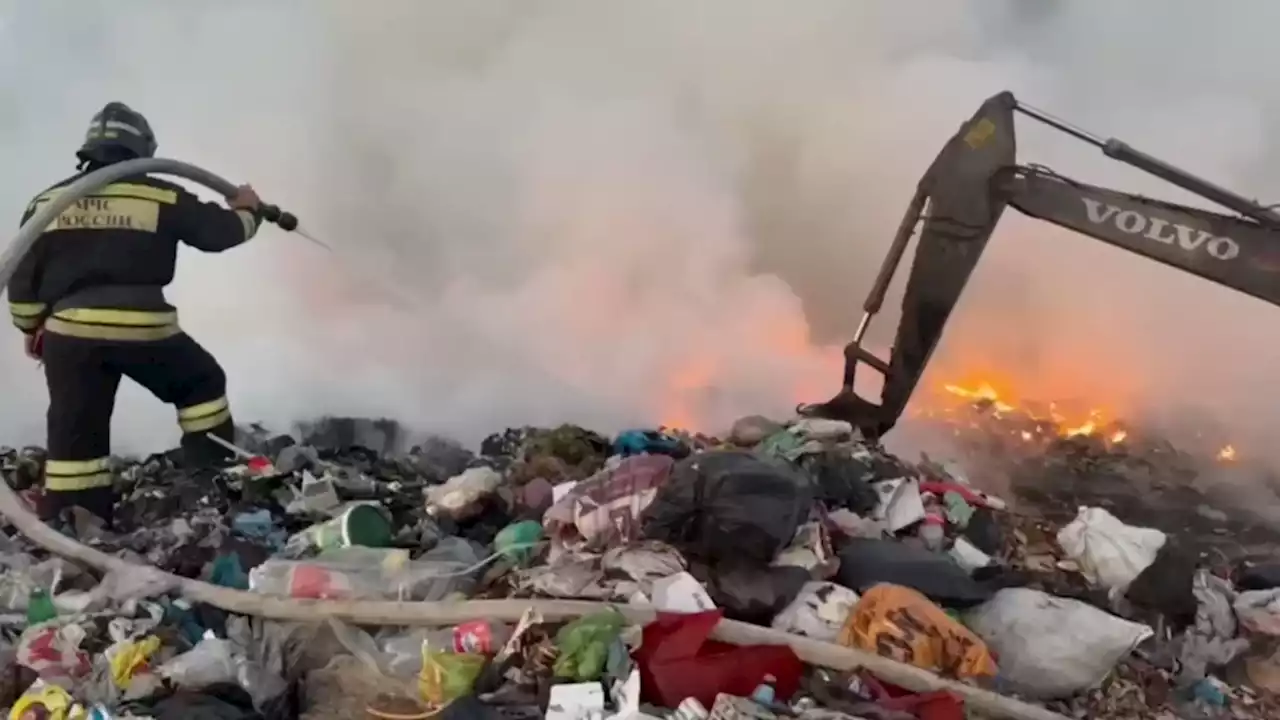 Под Майкопом ликвидировали открытое горение на полигоне ТБО