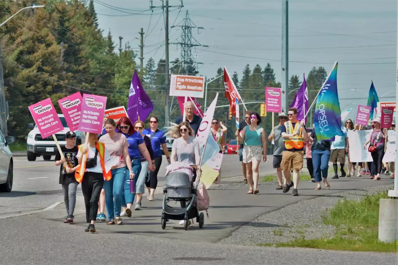 Unions rally against health care privatization