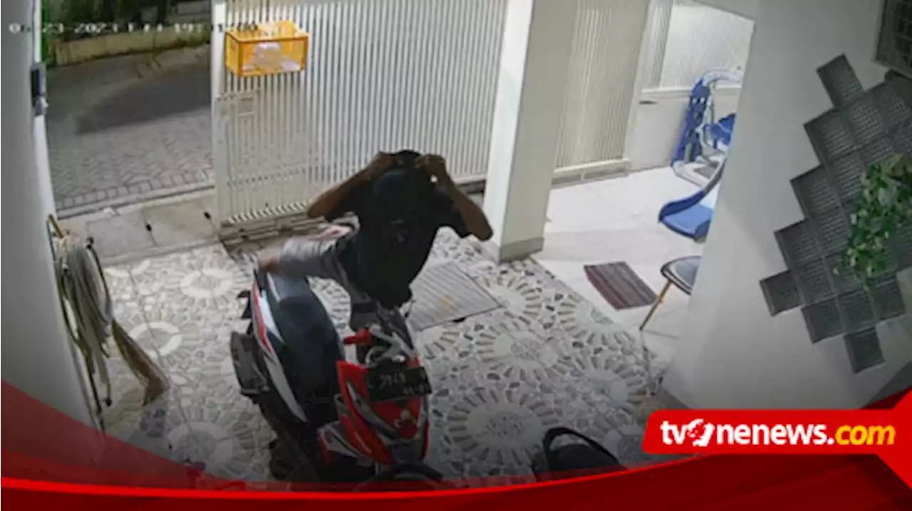 Viral di Tiktok Aksi Pencurian Motor di Rumah Warga Surabaya, Pelaku Berhasil Diamankan