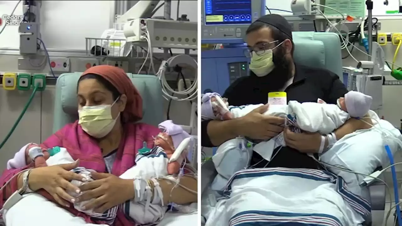 Quadruplets born on 4th floor of Cedars-Sinai on Fourth of July