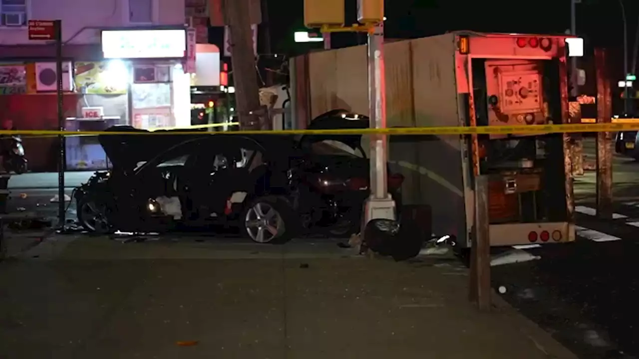 1 dead after car and NYC DEP vehicle collide in Queens