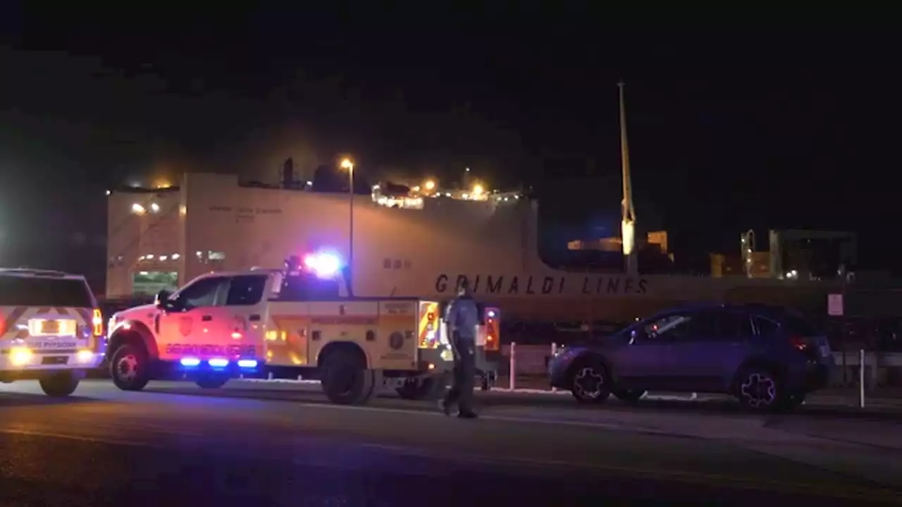 2 firefighters killed, multiple injured while battling cargo ship fire at Port Newark