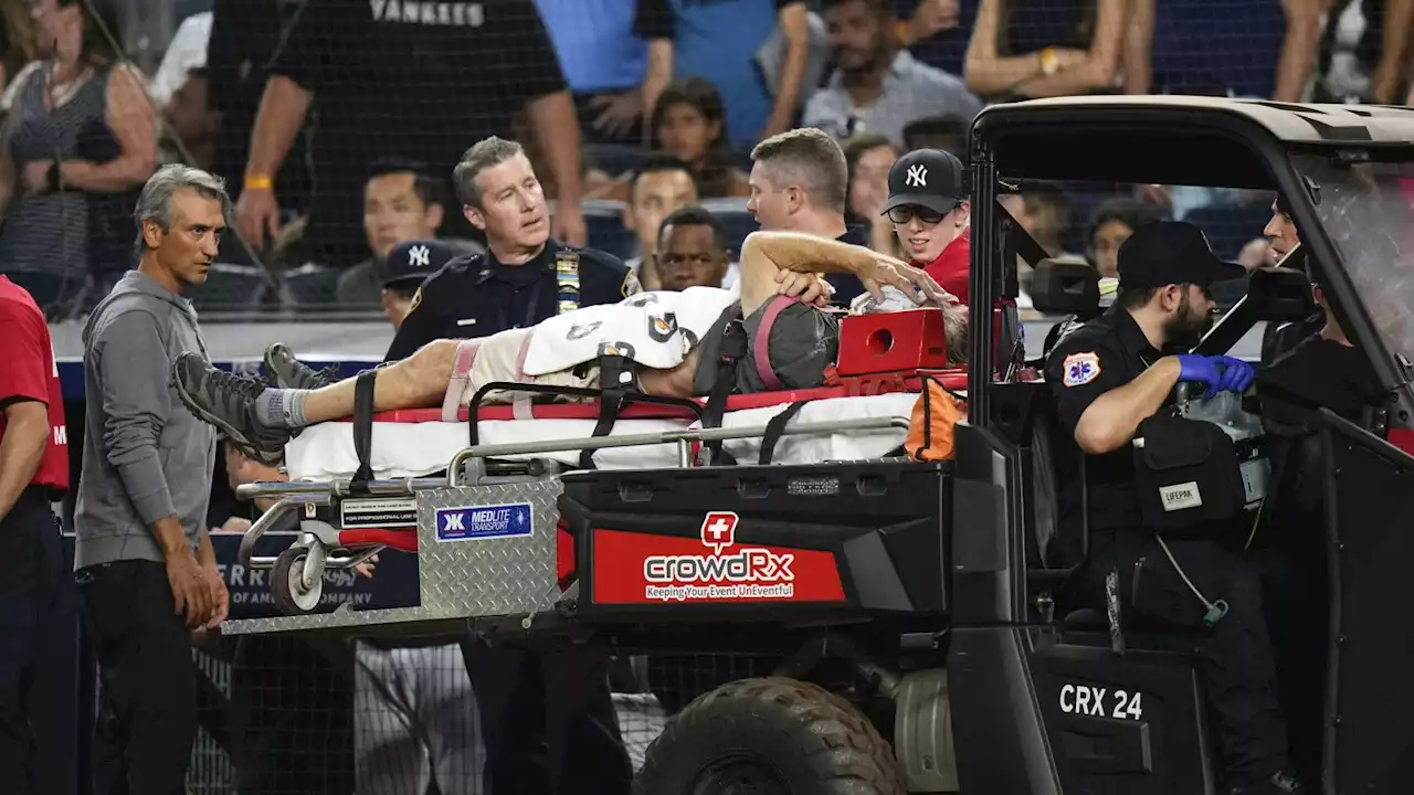 Cameraman at Yankee Stadium injured by wild throw from Orioles shortstop Gunnar Henderson