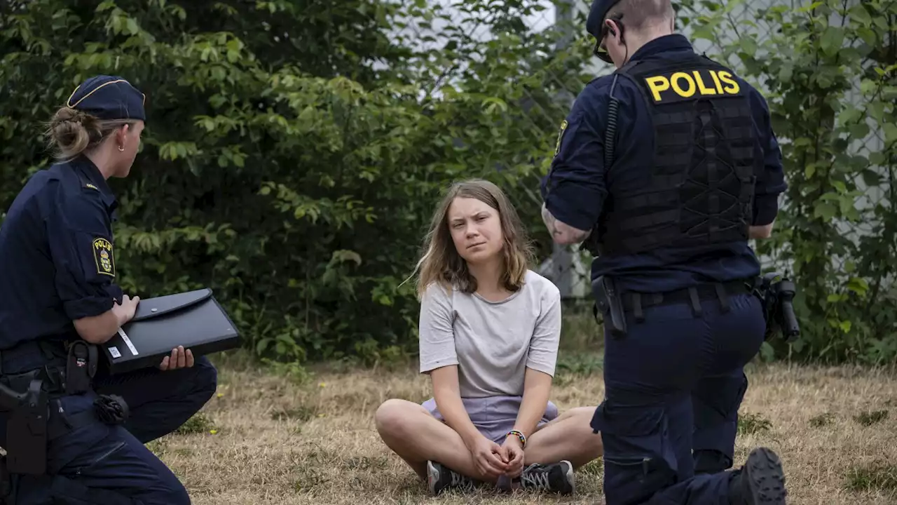 Greta Thunberg charged with disobeying law enforcement during climate protest in Sweden