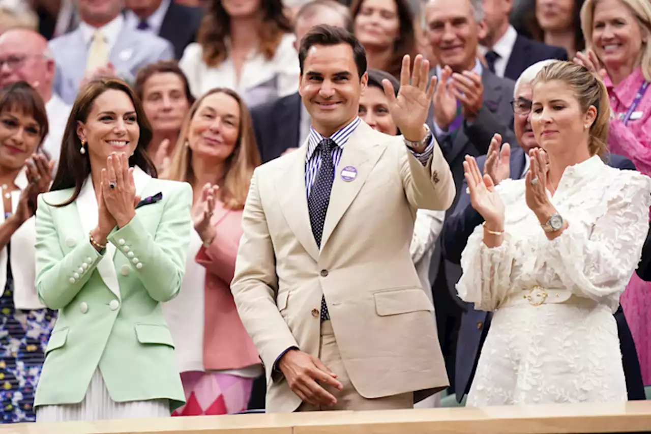 Princess Kate takes her seat in Royal Box at Wimbledon, right next to Roger Federer | The Associated Press