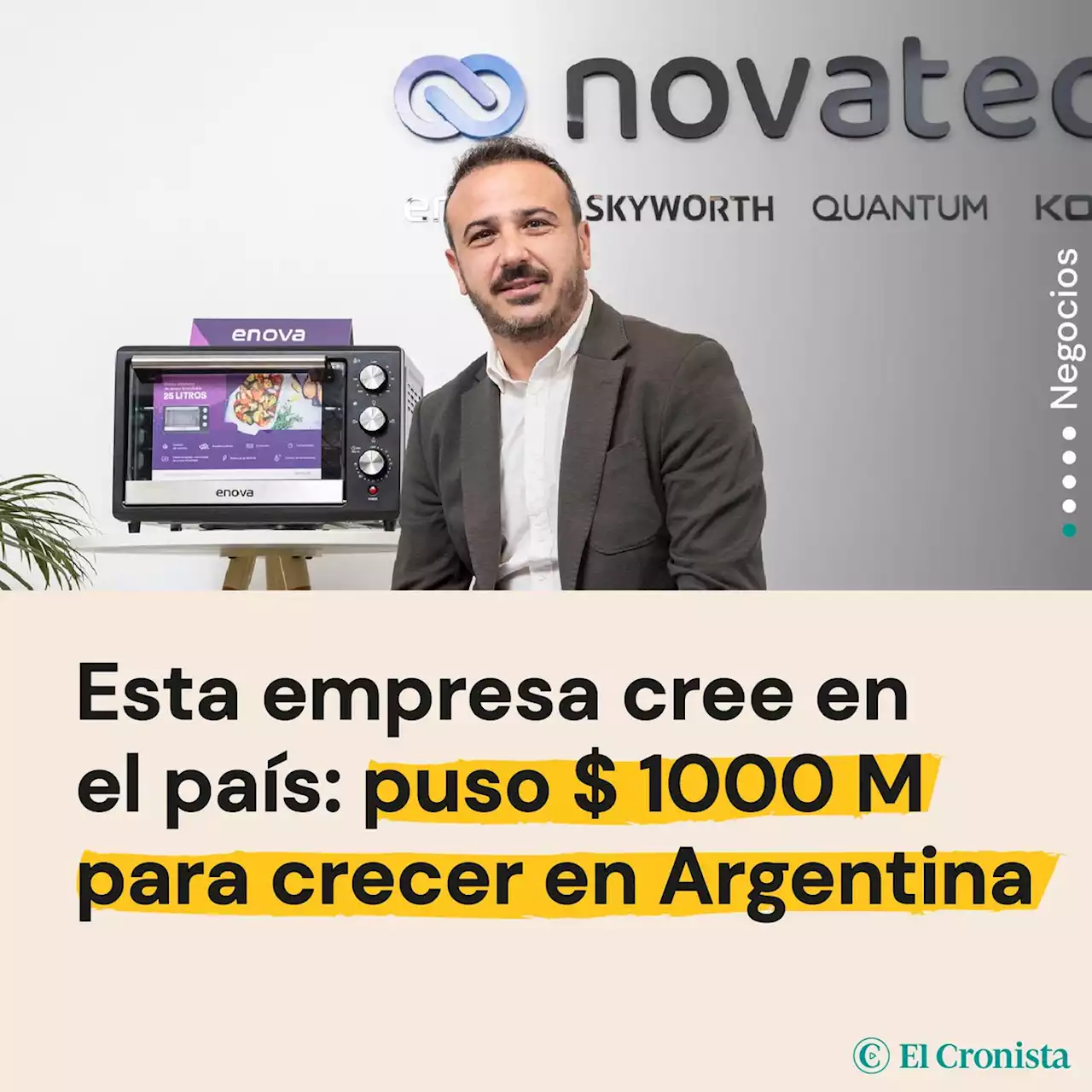 La empresa nacional Novatech hace una mega inversi�n de $ 1000 millones