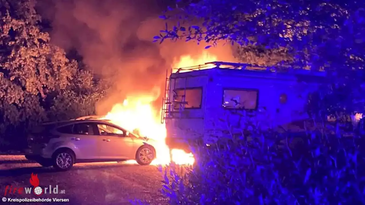 D: Brand mehrerer Fahrzeuge in einer Nacht in Viersen