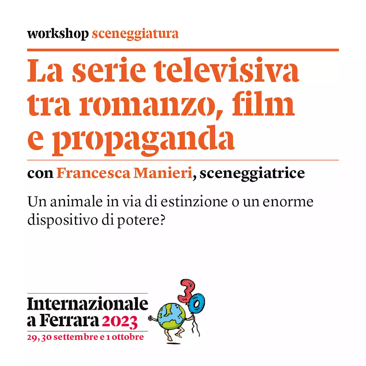 La serie televisiva tra romanzo, film e propaganda Biglietti, 29 settembre 2023 10:00 | Metooo