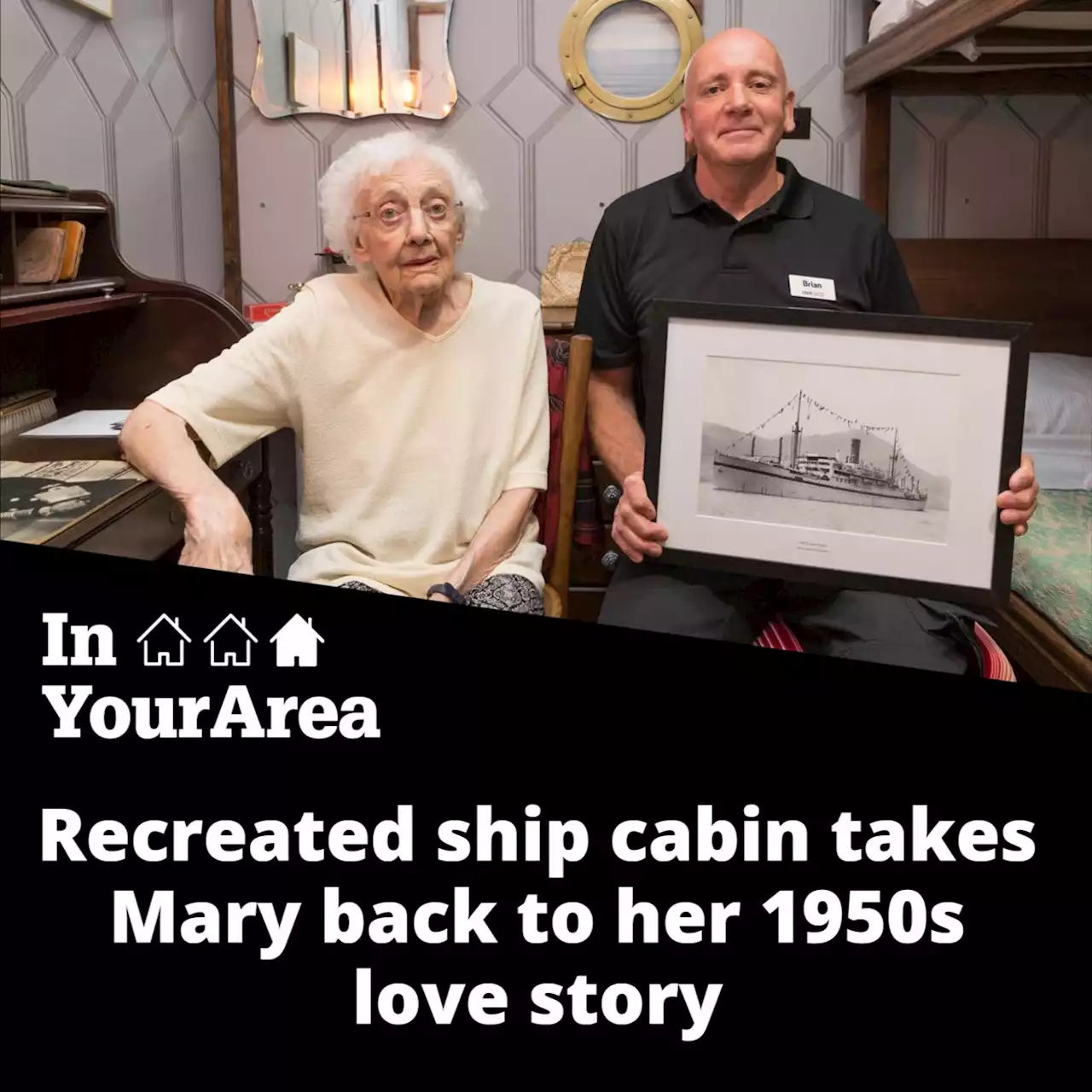 Recreated ship cabin takes Mary back to her 1950s love story