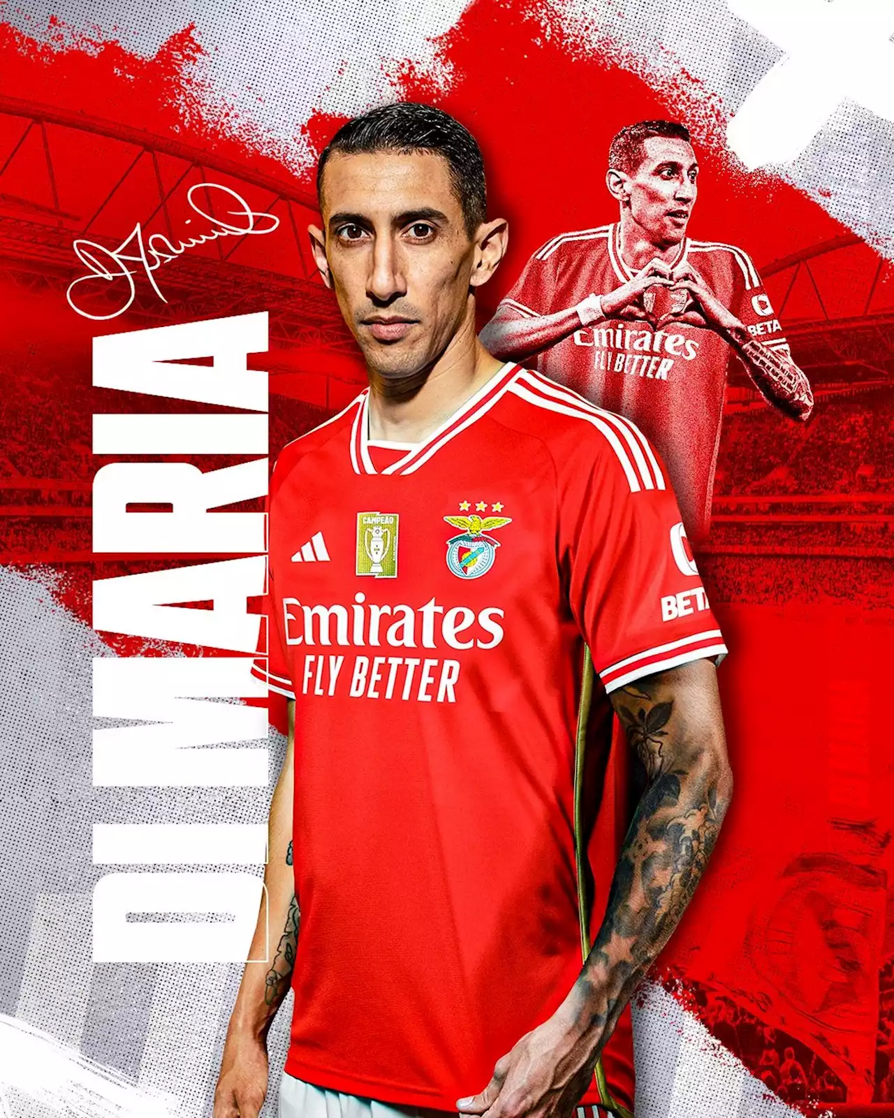 Benfica anuncia a contratação de Di María, campeão da Copa do Mundo pela Argentina