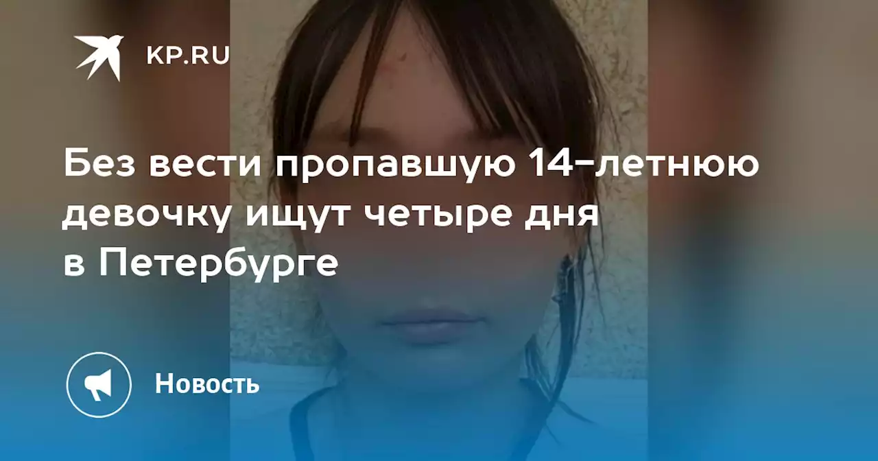 Без вести пропавшую 14-летнюю девочку ищут четыре дня в Петербурге