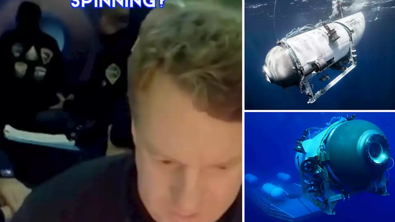 Shocking moment Titan sub spins out of control as passengers panic