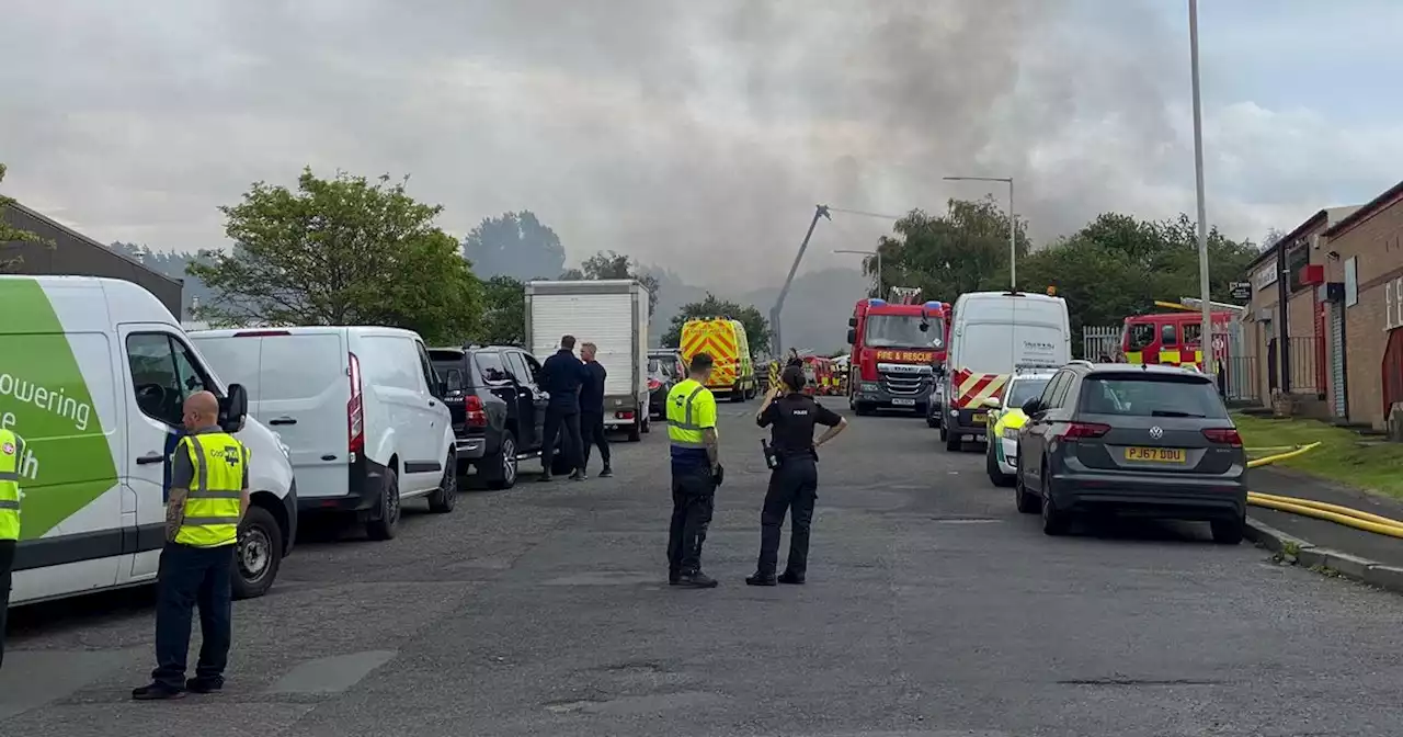 Eight fire engines rush to huge industrial estate blaze