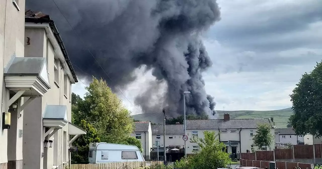 Staff at Burnley industrial estate watch in dismay as fire 'destroys everything'